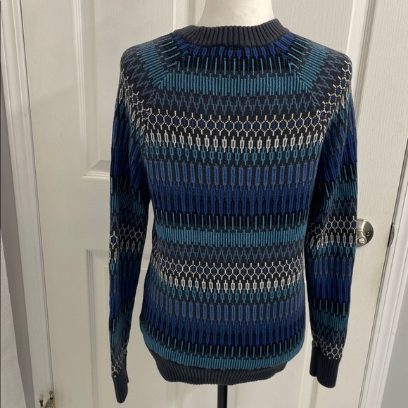 Mossimo Supply Co. Men’s Crewneck Sweater Fair Isle Multi Blue Pattern Sz S - Picture 6 of 14